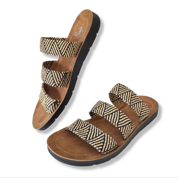NIB Corkys Dafne Woven Strap Sandal 9 - Picture 3 of 6